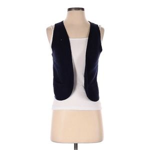 Loft Design By Women 100% Cashmere‎ Sweater Vest Blue Knit Size 0